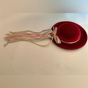 Samantha’s 👛 Velvet Hat with Original Ribbons, Pleasant Company American Girl